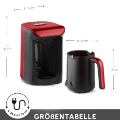 Karaca Hatır Koz Milky Türkische Kaffeemaschine Red