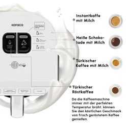 Karaca Hatır Koz Milky Türkische Kaffeemaschine Weiß