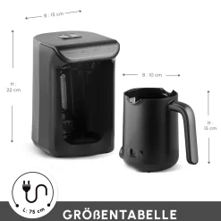 Karaca Hatır Milky Türkische Kaffeemaschine Anthrazit