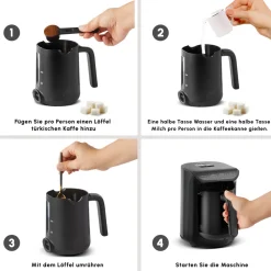 Karaca Hatır Milky Türkische Kaffeemaschine Anthrazit