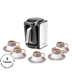 Karaca Hatır Neo Türkische Kaffeemaschine mit Milch – Porcelain White