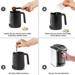 Karaca Hatır Neo Türkische Kaffeemaschine mit Milch – Porcelain White