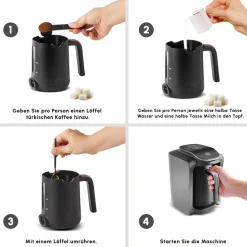 Karaca Hatır Neo Türkische Kaffeemaschine mit Milchzubereitung – Space Grey