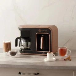 Karaca Hatır Plus Mod 5 in 1 Essential Kaffeemaschine Rosie Braun, 1385W