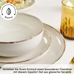 Karaca Hekka 6 Personen Geschirrset, 18 Teilig