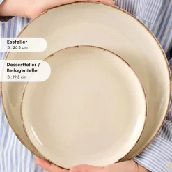 Karaca Hekka 6 Personen Geschirrset, 18 Teilig