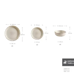 Karaca Hekka 6 Personen Geschirrset, 18 Teilig