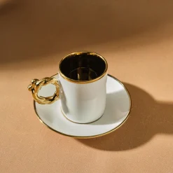 Karaca Herzförmiges Kaffeetassen-Set für 6 Personen – 80 ml