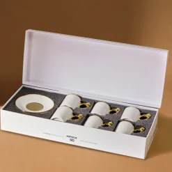 Karaca Herzförmiges Kaffeetassen-Set für 6 Personen – 80 ml