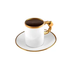 Karaca Herzförmiges Kaffeetassen-Set für 6 Personen – 80 ml