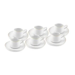 Karaca Hole Porzellan Kaffeetasse Set für 6 Personen 90ml