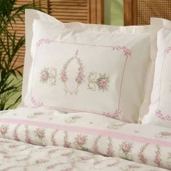 Karaca Home Alfia Powder Einzel Bettbezug Set, Baumwolle