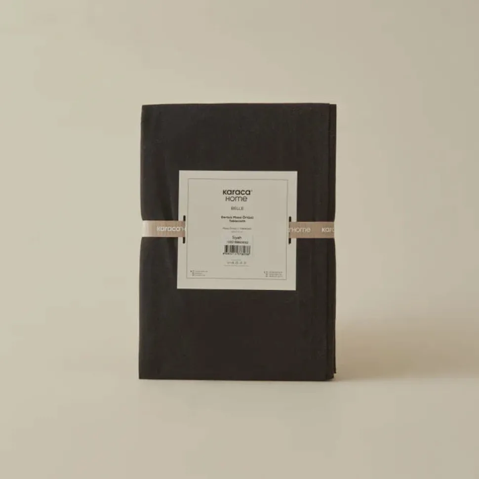 Karaca Home Belle Pflegeleichte Tischdecke Schwarz 140x200 cm