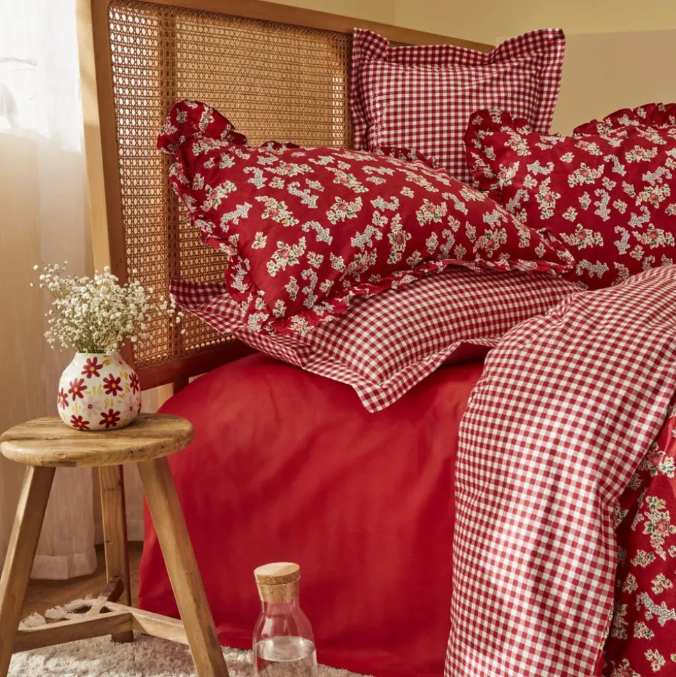 Karaca Home Carlo 100% Baumwolle Einzel Bettbezug Set Rot