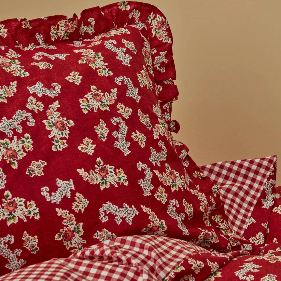 Karaca Home Carlo 100% Baumwolle Einzel Bettbezug Set Rot