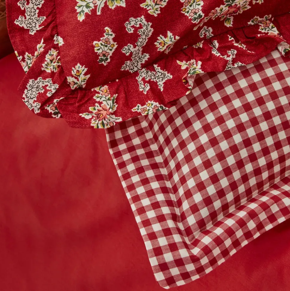 Karaca Home Carlo 100% Baumwolle Einzel Bettbezug Set Rot