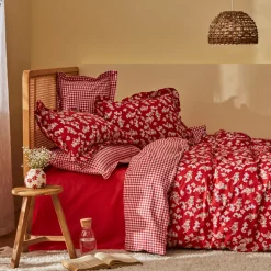 Karaca Home Carlo 100% Baumwolle Einzel Bettbezug Set Rot