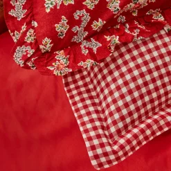 Karaca Home Carlo Doppel Bettwäscheset 100% Baumwolle Rot 200x220 Cm