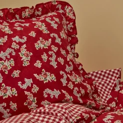 Karaca Home Carlo Doppel Bettbezug Set, 100% Baumwolle, Rot