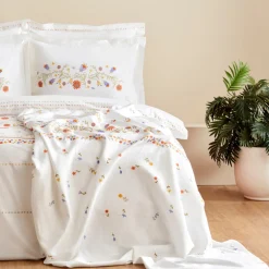 Karaca Home Clarice 100% Baumwolle Doppelbett Duvet-Pike Set Multicolor