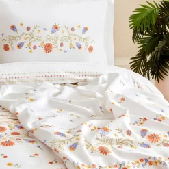 Karaca Home Clarice 100% Baumwolle Doppelbett Duvet-Pike Set Multicolor