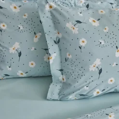 Karaca Home Daisy 100% Baumwolle Einzeln Bettbezug Set, Mint