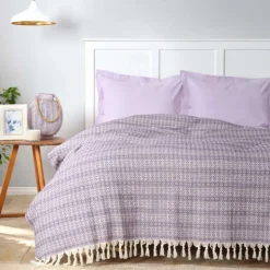 Karaca Home Destina Bettdecke für Zwei Personen Lila