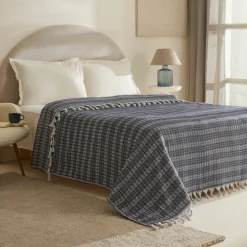 Karaca Home Destina Marineblau Bettdecke für zwei Personen