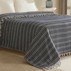 Karaca Home Destina Marineblau Bettdecke für zwei Personen