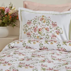 Karaca Home Emilie 100% Baumwolle Doppelbettdecken-Set - Rosa