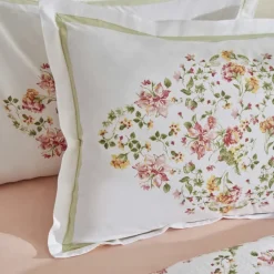 Karaca Home Emilie 100% Baumwolle Doppelbettdecken-Set - Rosa
