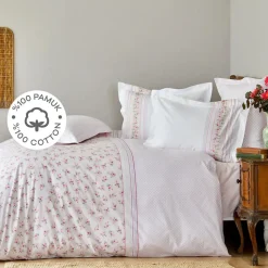 Karaca Home Glen Baumwolle Einzel Bettdeckenbezug Set Rosa