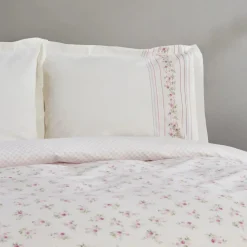 Karaca Home Glen Baumwolle Einzel Bettdeckenbezug Set Rosa