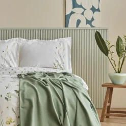 Karaca Home Herbal 100% Baumwolle Doppelbett Bettwäsche Set Weiß