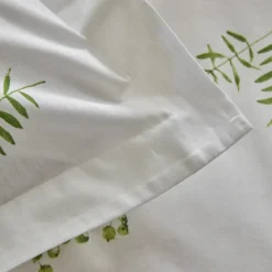 Karaca Home Herbal 100% Baumwolle Doppelbett Bettwäsche Set Weiß
