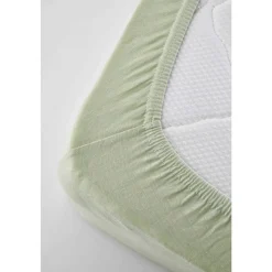 Karaca Home Jersey Fitted Bettlaken Olivgrün (100x200 cm) Öko-Tex Zertifiziert
