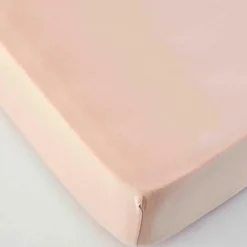 Karaca Home Jersey Fitted Bed Sheet Salmon Pink 100x200 cm + 30 cm Öko-Tex Zertifiziert