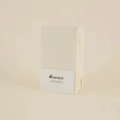 Karaca Home Jersey Spannbettlaken, 180x200+30 cm, Creme