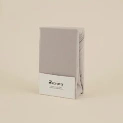 Karaca Home Jersey Spannbettlaken, 140x200+30 cm, Grau