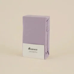 Karaca Home Jersey Spannbetttuch, 120x200+30cm, Flieder