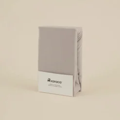 Karaca Home Jersey Spannbettlaken, 100x200+30 cm, Grau