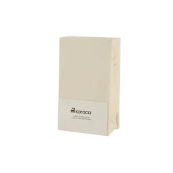 Karaca Home Jersey Spannbettlaken, 160x200+30 cm, Creme