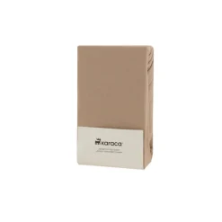 Karaca Home Jerseystretch Spannbettlaken, 200x200+30cm, Beige