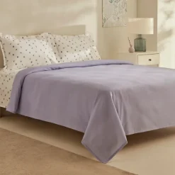 Karaca Home Joy Coastal 100% Baumwolle Doppelbettdecken-Set - Lila