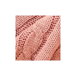 Karaca Home Kreıdefarbıger Rosa Kabelstrıcker Pompom Leıchter Bettbezug