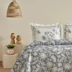 Karaca Home Lehm Doppelbettdecke Set Indigo