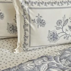 Karaca Home Lehm Doppelbettdecke Set Indigo