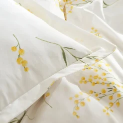 Karaca Home Loretta 100% Baumwolle Einzelbett Bettwäsche Set, Gelb