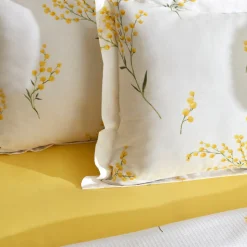 Karaca Home Loretta 100% Baumwolle Einzelbett-Piké-Set, Gelb