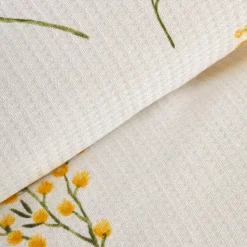 Karaca Home Loretta 100% Baumwolle Einzelbett-Piké-Set, Gelb